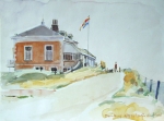 Een aquarel van Lucien den Arend, 
naar de villa 'Carmen Sylva'